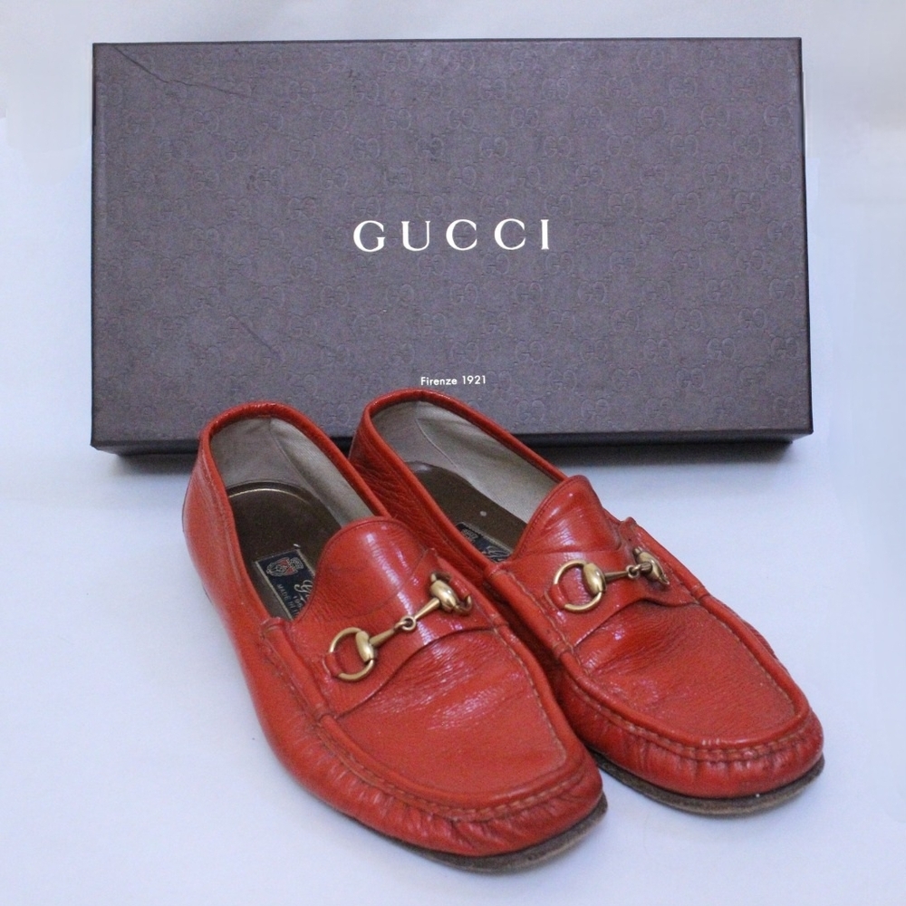Funky Gucci Vernice Naplack Leather Loafers In Pumpkin